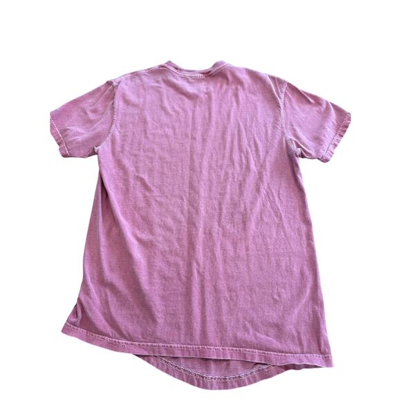 "ROTH SHIRT CO." Stick It T-Shirt SZ  M Womens Rose Pink Hockey Puck Ice Rink - Picture 8 of 9